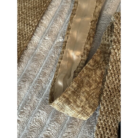 Vintage Chaps Ralph Lauren Men’s Necktie Tan/Brown Knit Neiman Marcus - Picture 14 of 16